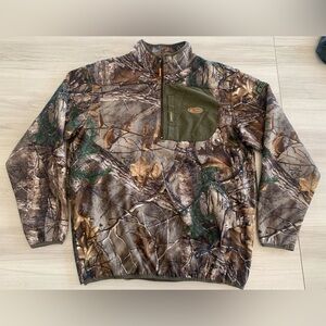 Drake Non-Typical 1/4 Zip Jacket Realtree‎ Camouflage Men’s Lg